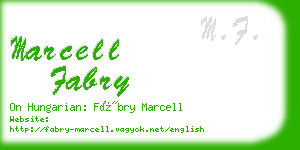 marcell fabry business card